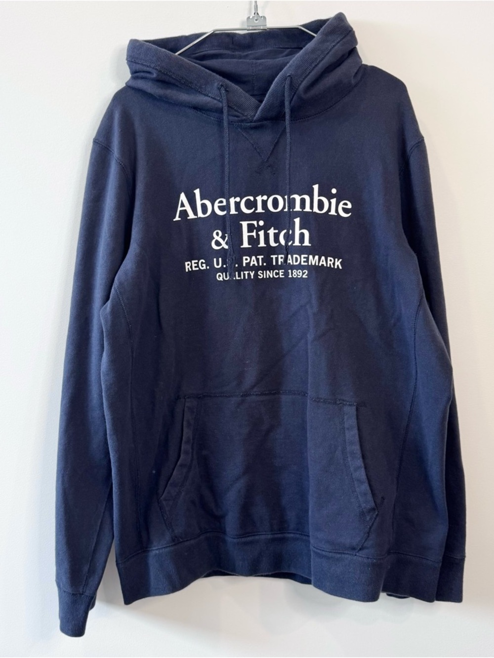 Abercrombie & Fitch Hoodie Logo / Navy / L